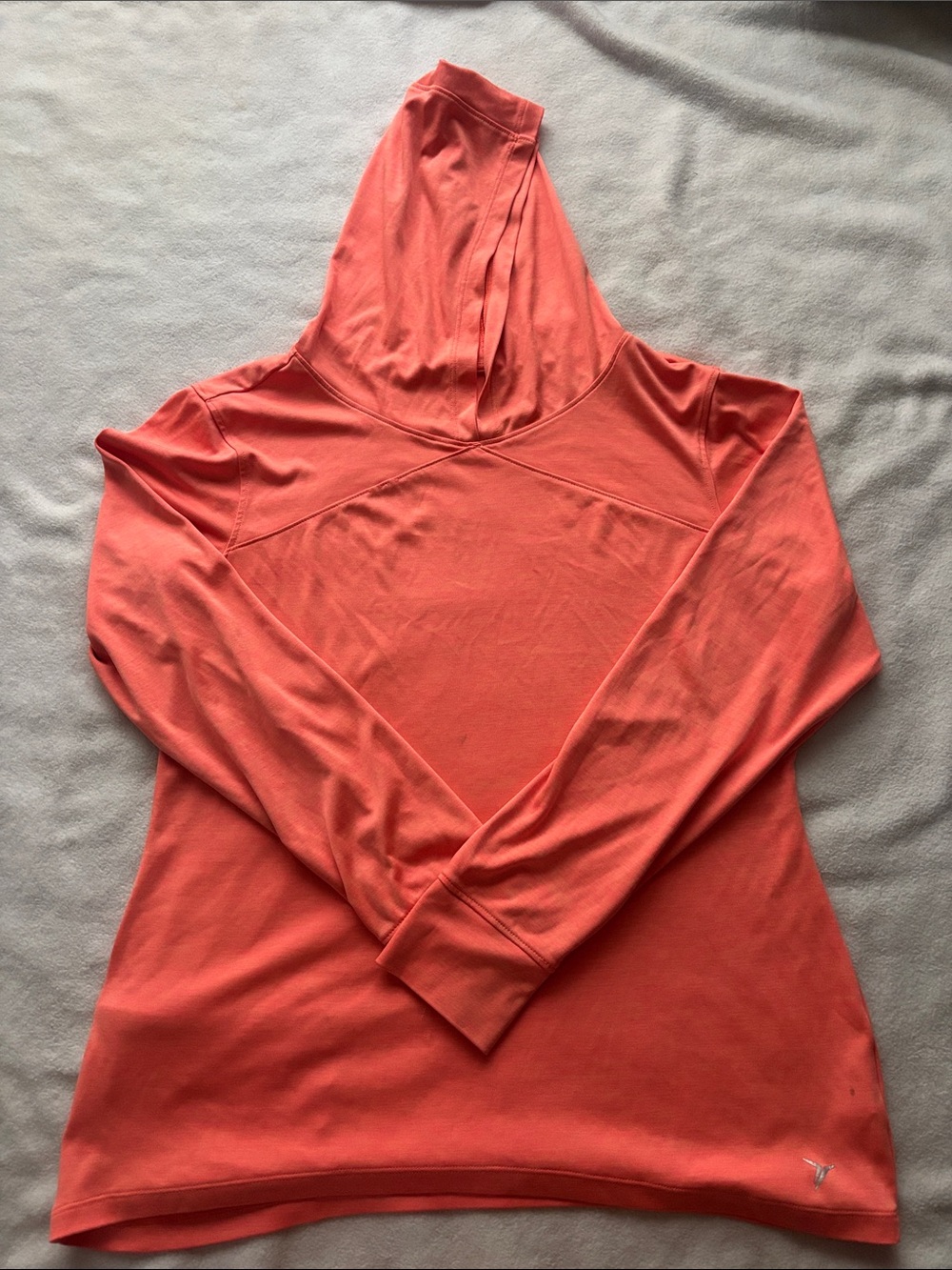 Old Navy Coral Hooded Long Sleeve Tee